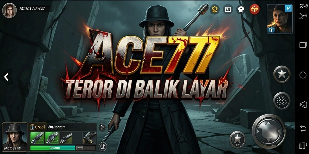 Tampak gameplay ACE777 dengan suasana mencekam dan monster menakutkan.