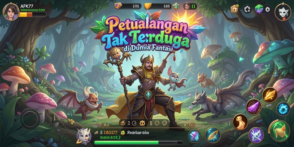 Tampilan gameplay menarik dalam dunia petualangan AFK77.