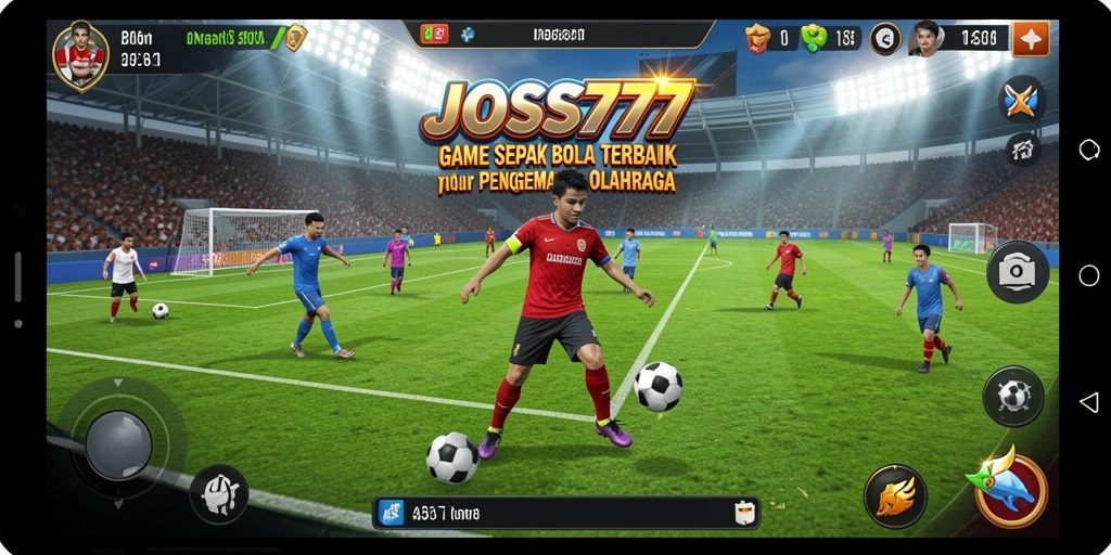 Tampilan gameplay JOSS777 yang mendebarkan saat pertandingan sepak bola.