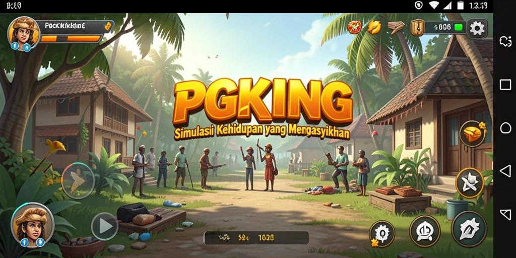 Screenshot menunjukkan gameplay interaktif dalam PGKING.