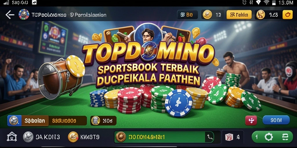 Tampilan gameplay seru di aplikasi TOPDOMINO untuk taruhan olahraga.