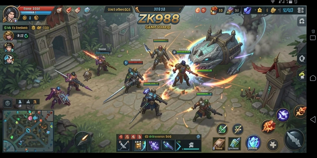 Tangkapan layar ZK988 menampilkan momen aksi seru dalam gameplay SLG.